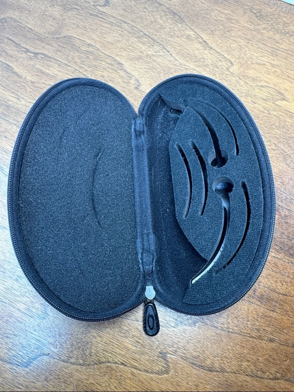 Oakley Black Textured Hard Shell Sunglass Case with Silver Logo